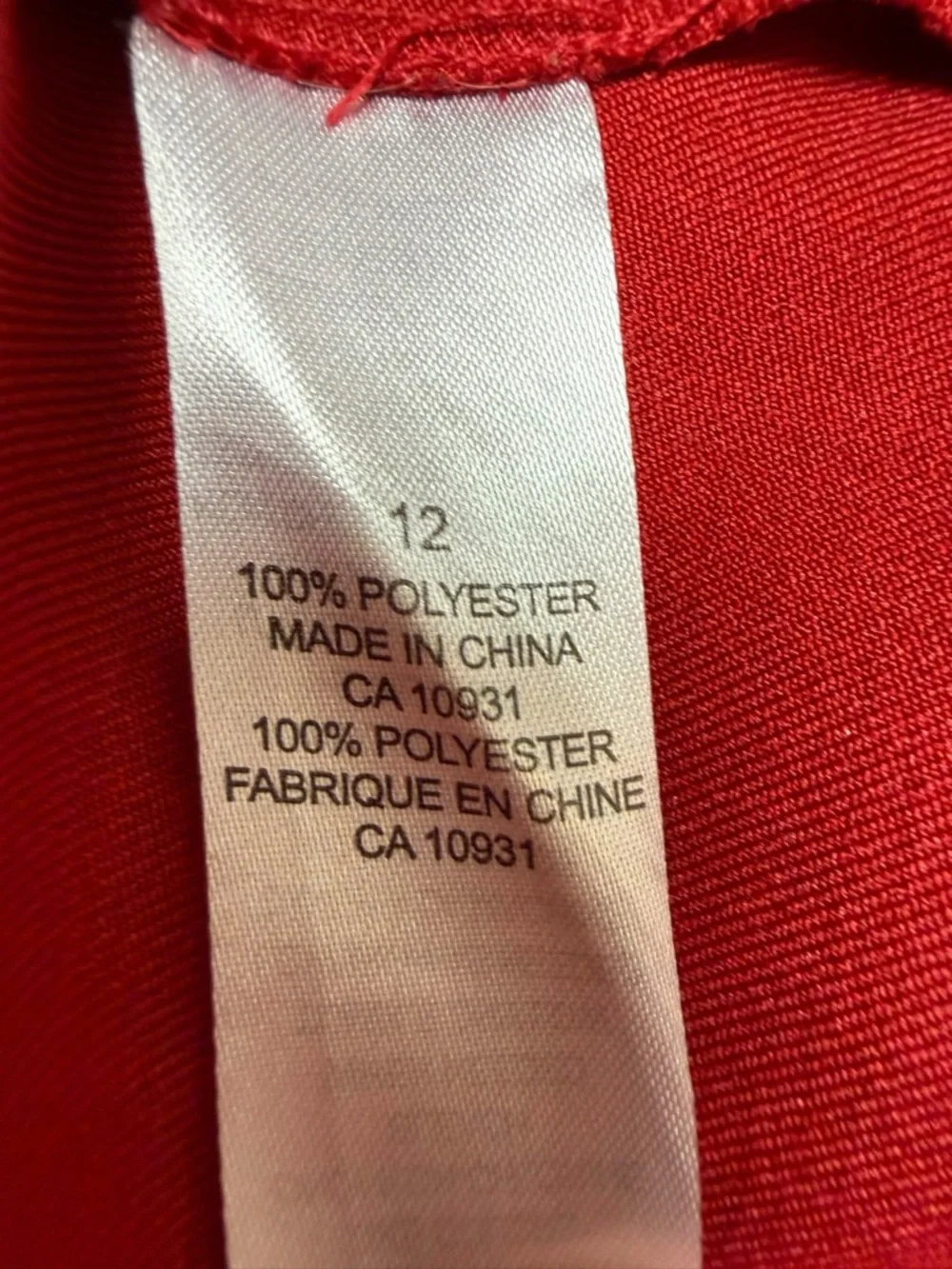 Laura Short Sleeve Red Dress | Button Front & Tie Waist - Size 12 - Picture 5 of 9